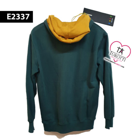 Felpa cappuccio uomo EASY By MAXFORT E2337 Taglia Forte Verde Bosco forest green - immagine 3