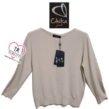 Maglia Girocollo primaverile donna manica lunga  25167 Chika Girl - immagine 2