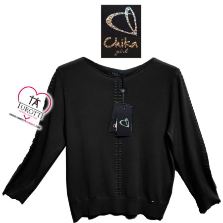 Maglia Girocollo primaverile donna manica lunga  25167 Chika Girl - immagine 4