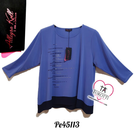Maglia Girocollo Allegra Koll  Over primaverile donna manica tre quarti  Pe 45113 - immagine 3
