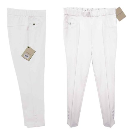 Pantalone da  Donna  Xeniadiva F06 Illinois Barbarella in tinta unita dritto con applicazioni con bottoni  panna - immagine 6