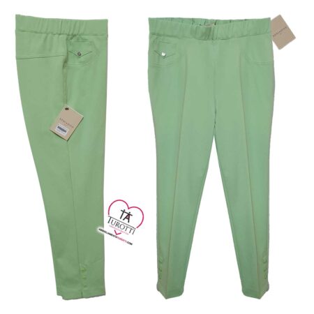 Pantalone da  Donna  Xeniadiva F06 Illinois Barbarella in tinta unita dritto con applicazioni con bottoni  panna - immagine 5