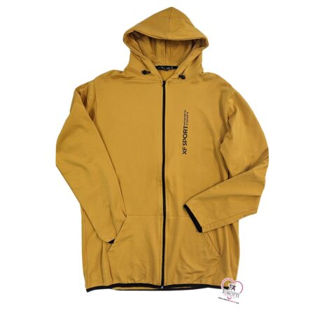 giacca felpa con zip e cappuccio gialla Maxfort 2xl