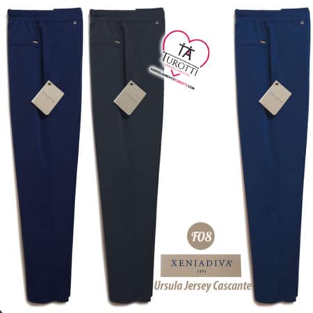 Pantalone da donna primaverile in tinta unita   Xeniadiva F08 Ursula Jersey Cascante