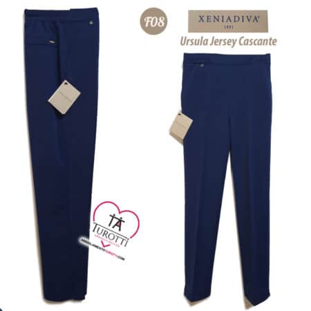 Pantalone da donna primaverile in tinta unita   Xeniadiva F08 Ursula Jersey Cascante - immagine 3