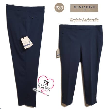 Pantalone da  Donna  Xeniadiva F30 Virginia Barbarella in tinta unita dritto con applicazioni con bottoni taglia calibrata - immagine 2
