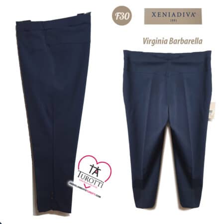 Pantalone da  Donna  Xeniadiva F30 Virginia Barbarella in tinta unita dritto con applicazioni con bottoni taglia calibrata - immagine 3