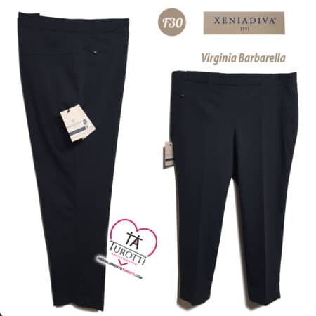 Pantalone da  Donna  Xeniadiva F30 Virginia Barbarella in tinta unita dritto con applicazioni con bottoni taglia calibrata - immagine 4