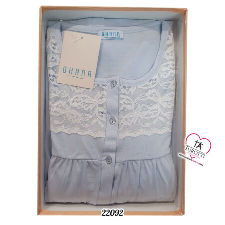 Camicia da notte estiva leggera Ohana art 22092 rosa cipria - immagine 2