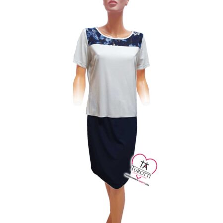 Completo donna Twinset gonna Gabriella Salvalaglio Pathos modello 47 Primi 2P blu - immagine 3