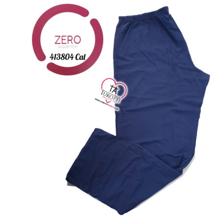 Pigiama donna Serafino Zero art 413804  Cal 2 pezzi maglia girocollo serafino pantaloni lunghi  blu taglia calibrata - immagine 3