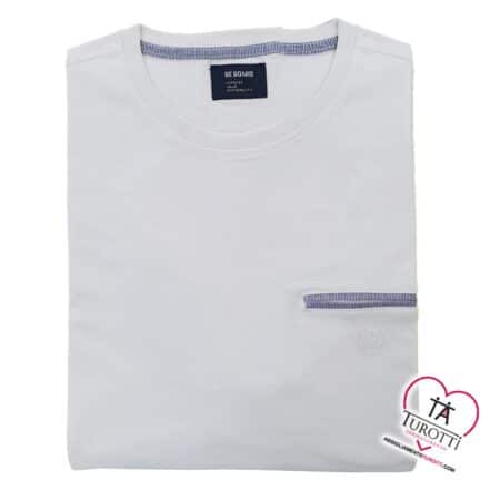 T Shirt Be Board manica corta uomo cotone jersey con taschino art. 42H9704 - immagine 2