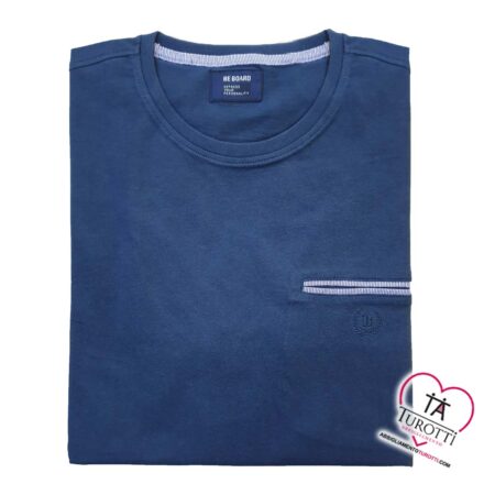 T Shirt Be Board manica corta uomo cotone jersey con taschino art. 42H9704 - immagine 5
