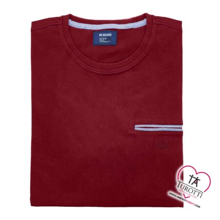 T Shirt Be Board manica corta uomo cotone jersey con taschino art. 42H9704 - immagine 7