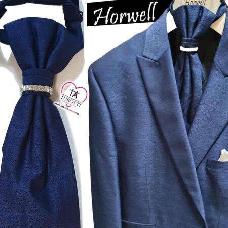 Abito uomo Horwell Raul  60011 giacca pantalone gilet plastron taglia calibrata - immagine 2