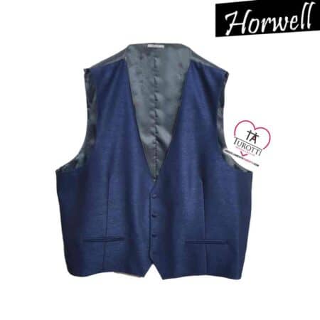 Abito uomo Horwell Raul  60011 giacca pantalone gilet plastron taglia calibrata - immagine 4