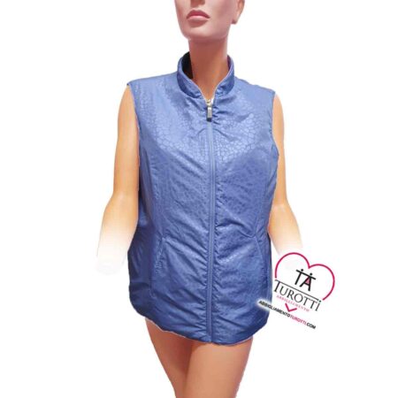 Gilet donna Virginia Blu conf Blanca Rev 23C reversibile taglia conformata - immagine 5