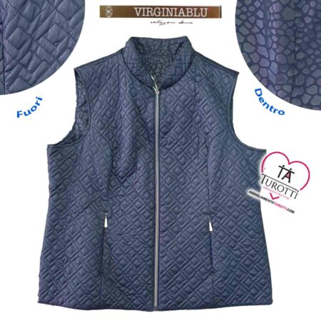 Gilet donna Virginia Blu conf Blanca Rev 23C reversibile taglia conformata - immagine 3