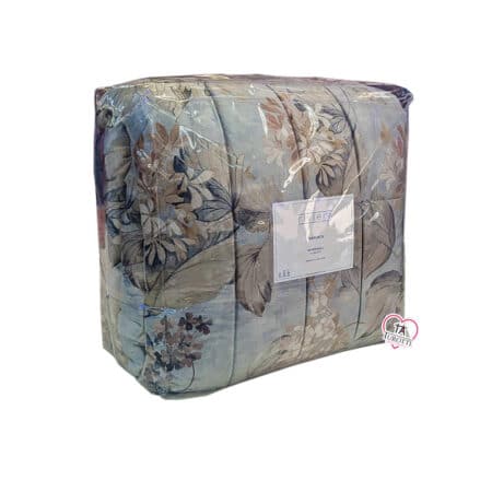 Trapunta Matrimoniale Velluto stampato  Grigio Platino Perla Carillo Home - immagine 2