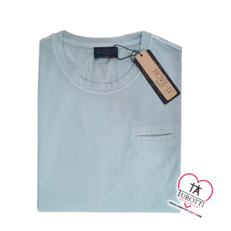 T-Shirt Uomo Nove 11 MILANO 2009 con taschino tinta unita slim fit - immagine 5