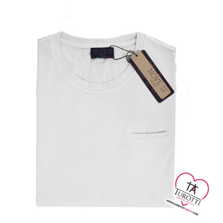T-Shirt Uomo Nove 11 MILANO 2009 con taschino tinta unita slim fit - immagine 9