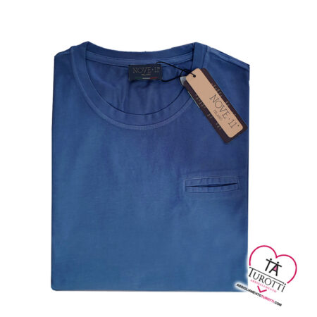T-Shirt Uomo Nove 11 MILANO 2009 con taschino tinta unita slim fit - immagine 3
