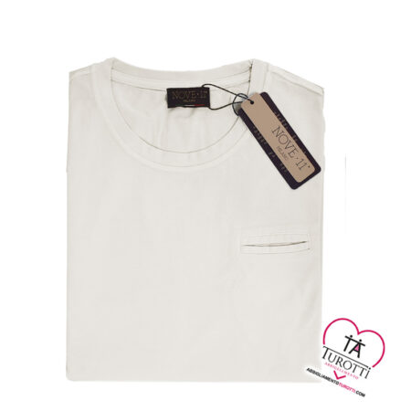 T-Shirt Uomo Nove 11 MILANO 2009 con taschino tinta unita slim fit - immagine 12