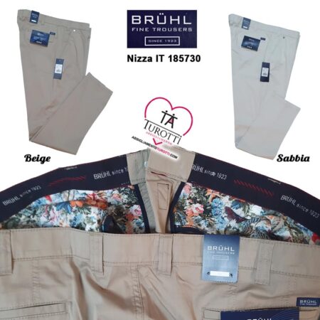 Pantalone BRUHL 185730 Nizza  IT modello chino  tinta unita - immagine 2