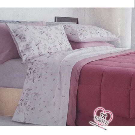 Carillo Home Completo Lenzuola LN1368 Eugene Singolo in cotone stampato fiori - immagine 3