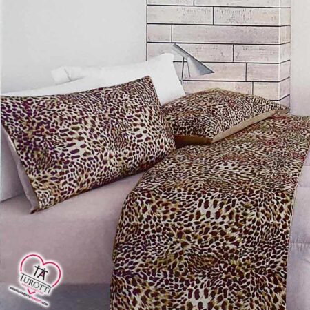 Carillo Home Completo Lenzuola LN1365 Jean Matrimoniale in cotone stampato maculato - immagine 3