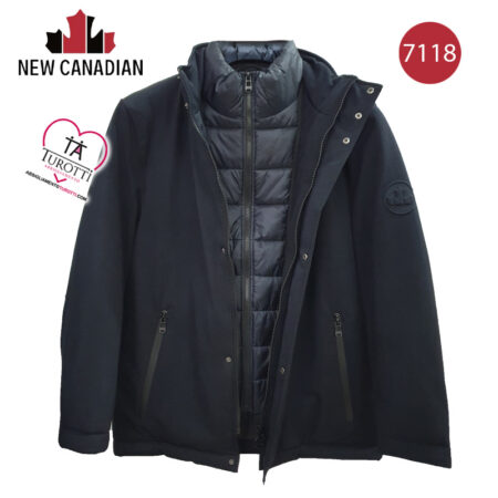 Giaccone Uomo New Canadian art 7118 32431 dalla taglia 66 alla taglia 70 dark blue 101 - immagine 2