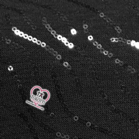 Abito donna con paillettes art Brava Elena invernale a girocollo con maniche a tre quarti in tinta unita - immagine 4