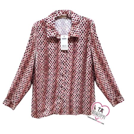 Camicia donna Elisa Castelli 1534 manica lunga a pois vari colori - immagine 3