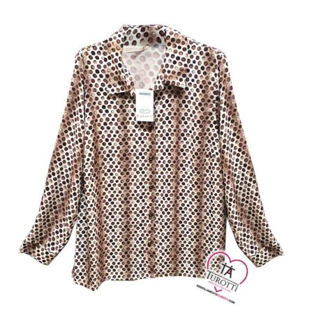 Camicia donna Elisa Castelli 1534 manica lunga a pois vari colori - immagine 4
