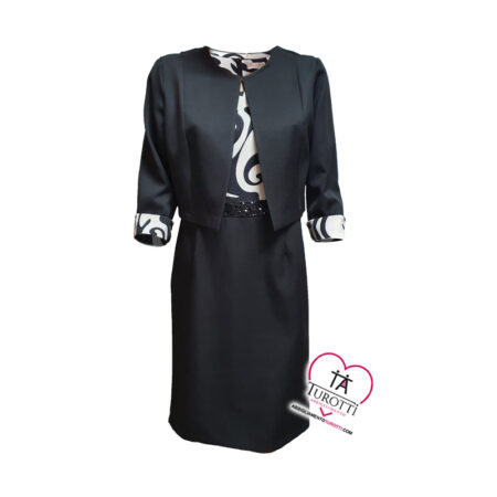 Completo Donna Bella Luxury abito smanicato e coprispalla 0363 0364 Donna Bella Luxury - immagine 2