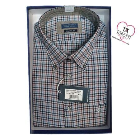 Camicie Uomo Sea Barrier in mussola New Dutton SC-30 fantasie a quadri - immagine 3