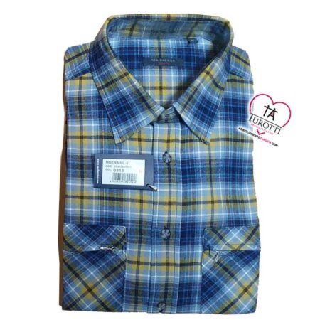 Camicia da Uomo a Quadrettoni in flanella Sea Barrier Moena - immagine 2