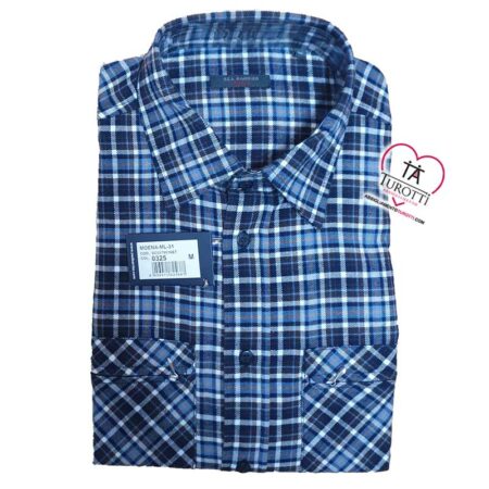 Camicia da Uomo a Quadrettoni in flanella Sea Barrier Moena - immagine 3
