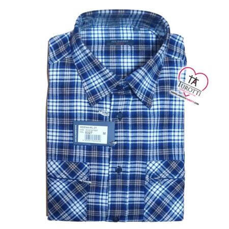 Camicia da Uomo a Quadrettoni in flanella Sea Barrier Moena - immagine 4