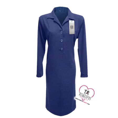 Abito donna Clamatex serafino misto viscosa 1148 tinta unita - immagine 2
