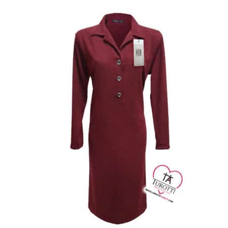 Abito donna Clamatex serafino misto viscosa 1148 tinta unita - immagine 3