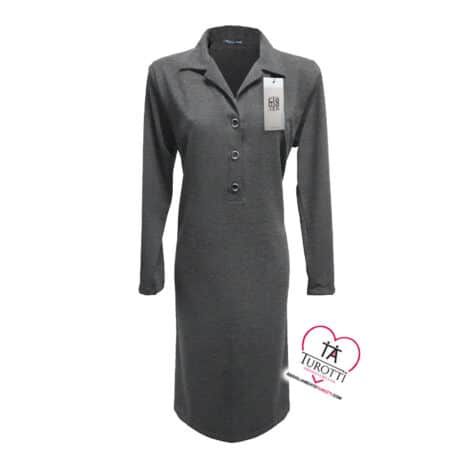 Abito donna Clamatex serafino misto viscosa 1148 tinta unita - immagine 4