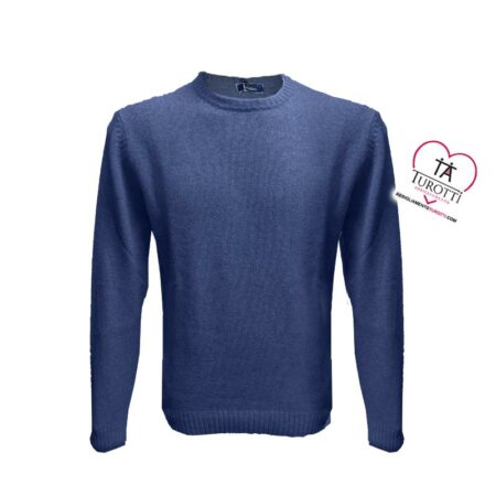 Vela Blu Maglione Uomo girocollo V24995 tinta unita - immagine 5
