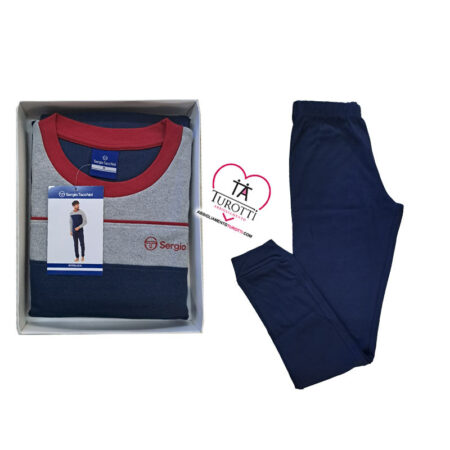 Sergio Tacchini Pigiama Uomo Girocollo Invernale PGI 30B3 - immagine 4