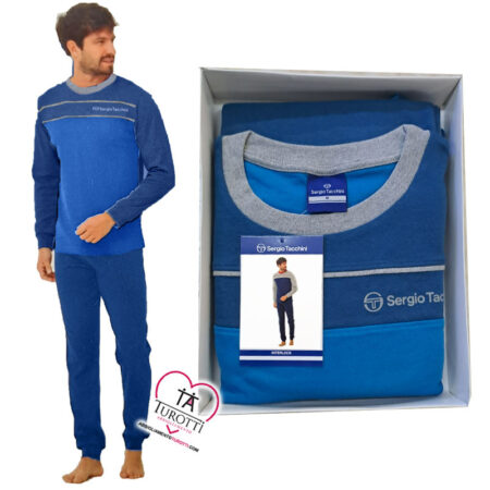 Sergio Tacchini Pigiama Uomo Girocollo Invernale PGI 30B3 - immagine 2