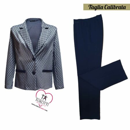 Tailleur Giacca Pantalone Elena art Baiocco taglia calibrata - immagine 6