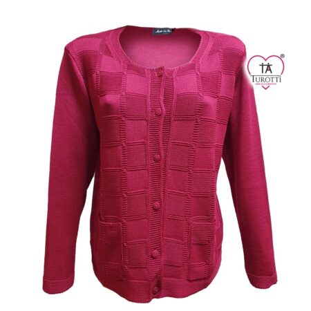 Cardigan Moda Italia Carpi Donna 25563 misto cotone girocollo bottoni - immagine 6