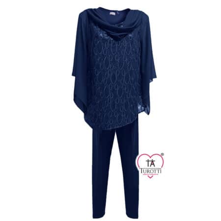 Completo pantalone PERLA OVERSIZE donna paiette 13 25123 - immagine 6