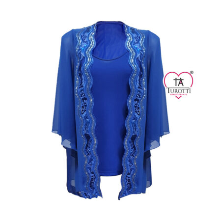 Completo pantalone LDV donna 3 pezzi TP7050 blu royal - immagine 3