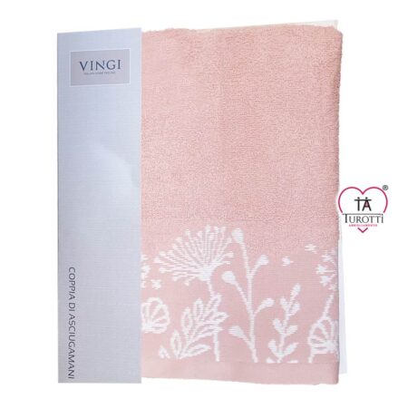 Coppia asciugamani da bagno Vingi art Aisha 1 asciugamano 1 ospite - immagine 4